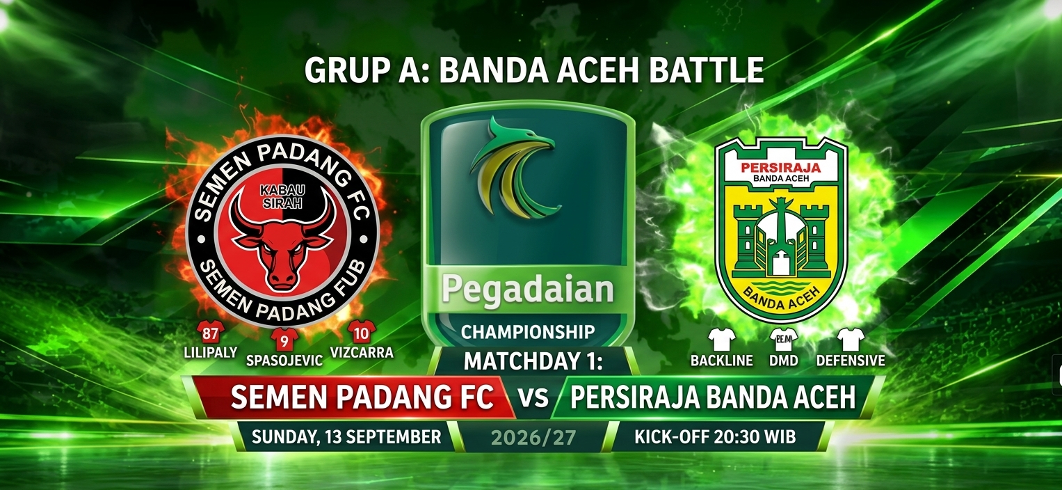 Hitung Mundur Kick-Off: Semen Padang FC Siap Tarung di Markas Persiraja