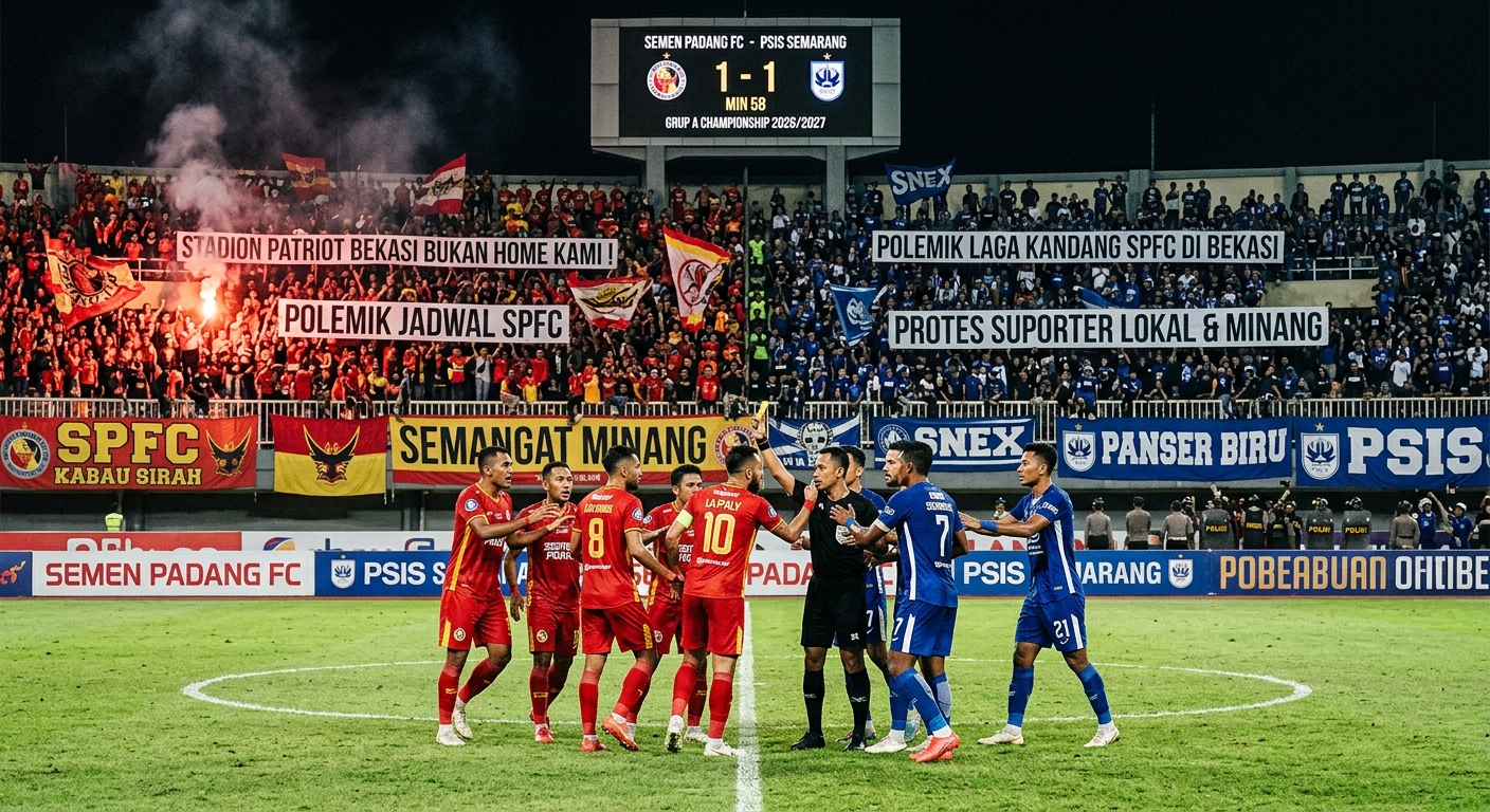 Polemik Laga Semen Padang FC vs PSIS Semarang: Status Musuh Bebolan Hingga Penolakan Suporter Lokal